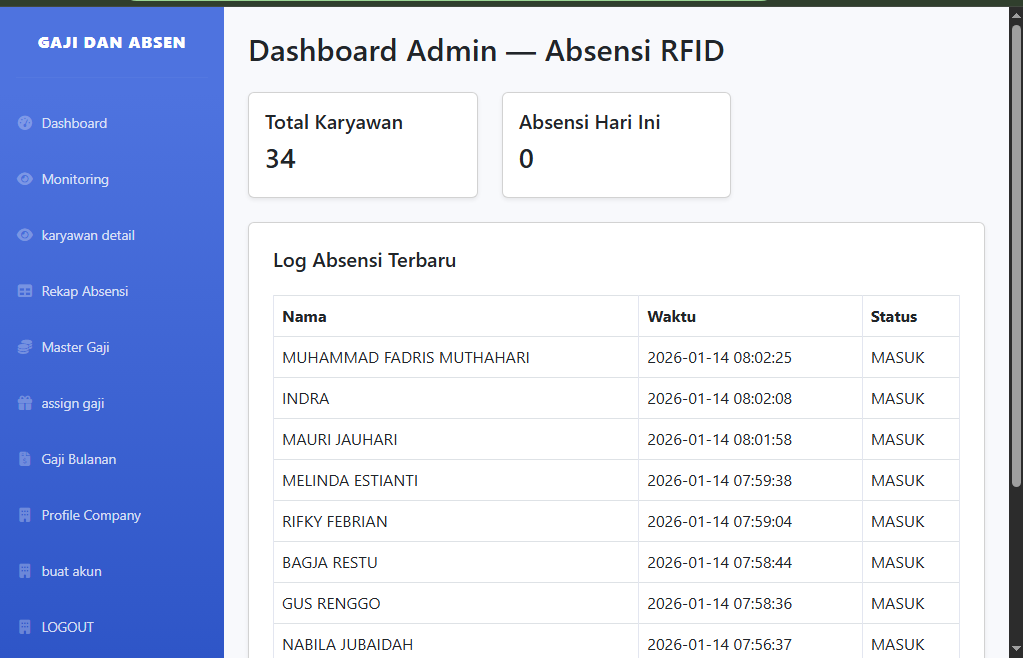 absensi tap id card